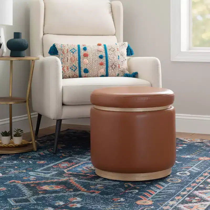 Pouf de rangement Blanche - Linon