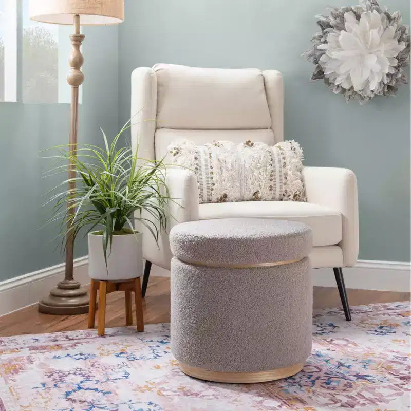 Pouf de rangement Blanche - Linon
