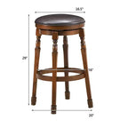 Costway Lot de 4 tabourets de bar pivotants 73,6 cm en cuir rembourré pour salle à manger, cuisine, pub, sans dossier