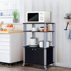Costway Bakers Rack Microwave Oven Rack Shelves Kitchen Storage Organizer