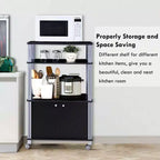 Étagère de Boulangerie Costway, Étagère à Micro-Ondes, Rangement de Cuisine
