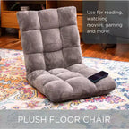 BirdRock Home Fauteuil de sol réglable 14 positions en mousse à mémoire de forme - Gris
