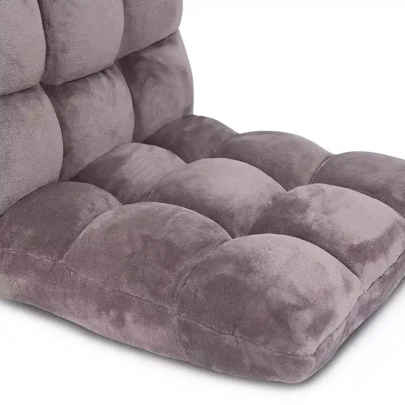 BirdRock Home Fauteuil de sol réglable 14 positions en mousse à mémoire de forme - Gris