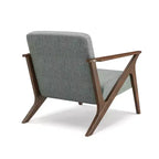 Fauteuil d'appoint rembourré Glenwillow Home 30 pouces de large, cadre en bois, style milieu de siècle