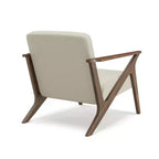 Fauteuil d'appoint rembourré Glenwillow Home 30 pouces de large, cadre en bois, style milieu de siècle
