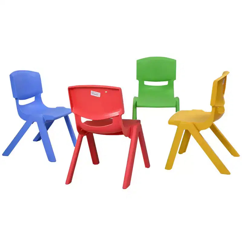 Costway Lot de 4 chaises en plastique pour enfants, empilables, meubles de jeu et d'apprentissage colorés