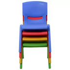 Costway Lot de 4 chaises en plastique pour enfants, empilables, meubles de jeu et d'apprentissage colorés