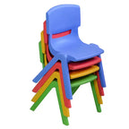 Costway Lot de 4 chaises en plastique pour enfants, empilables, meubles de jeu et d'apprentissage colorés