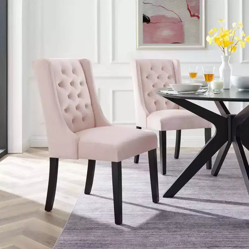 Lot de 2 chaises de salle à manger Baronet en velours performant - Modway