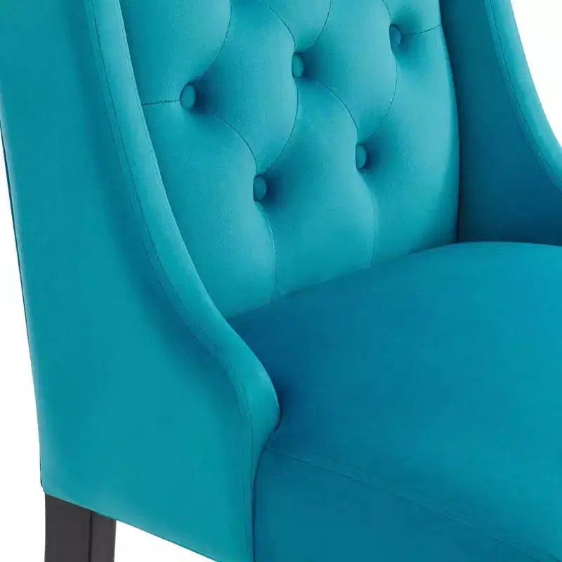 Lot de 2 chaises de salle à manger Baronet en velours performant - Modway