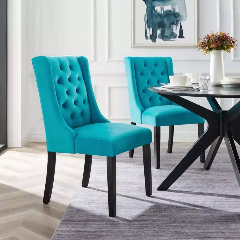 Lot de 2 chaises de salle à manger Baronet en velours performant - Modway