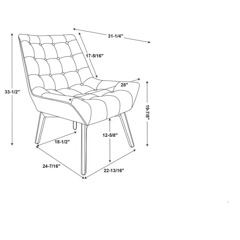 Fauteuil d'appoint capitonné Serena - Linon