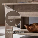 Table basse moderne Yaheetech Vintage avec plateau relevable, compartiment caché et rangement pour la maison, le salon, la salle de réception, le bureau