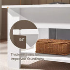 Table basse moderne Yaheetech Vintage avec plateau relevable, compartiment caché et rangement pour la maison, le salon, la salle de réception, le bureau