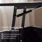 Table basse moderne Yaheetech Vintage avec plateau relevable, compartiment caché et rangement pour la maison, le salon, la salle de réception, le bureau