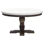 Table à manger Nolan en marbre blanc et chêne foncé recyclé - Acme Furniture