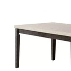 Table à manger Nolan en marbre blanc et chêne foncé recyclé - Acme Furniture