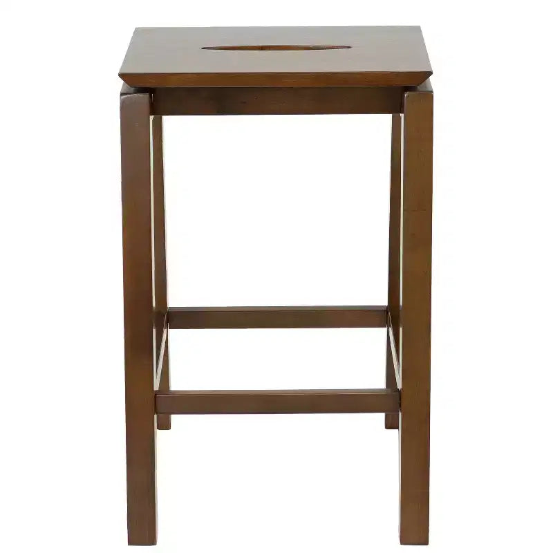 Sunnydaze Lot de 2 tabourets d'intérieur sans dossier en bois hauteur comptoir - Noyer foncé - 25