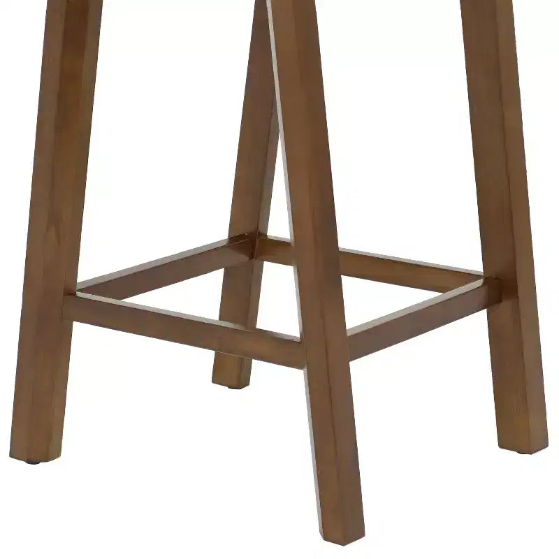 Sunnydaze Lot de 2 tabourets d'intérieur sans dossier en bois hauteur comptoir - Noyer foncé - 25