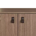Meuble avec poignées en faux cuir accent ambre - Manhattan Comfort