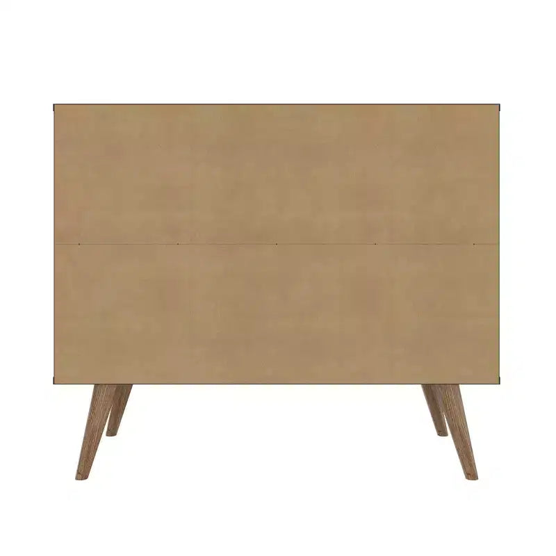 Meuble avec poignées en faux cuir accent ambre - Manhattan Comfort