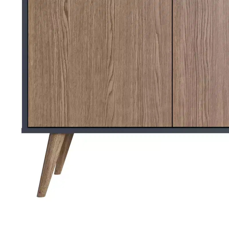 Meuble avec poignées en faux cuir accent ambre - Manhattan Comfort