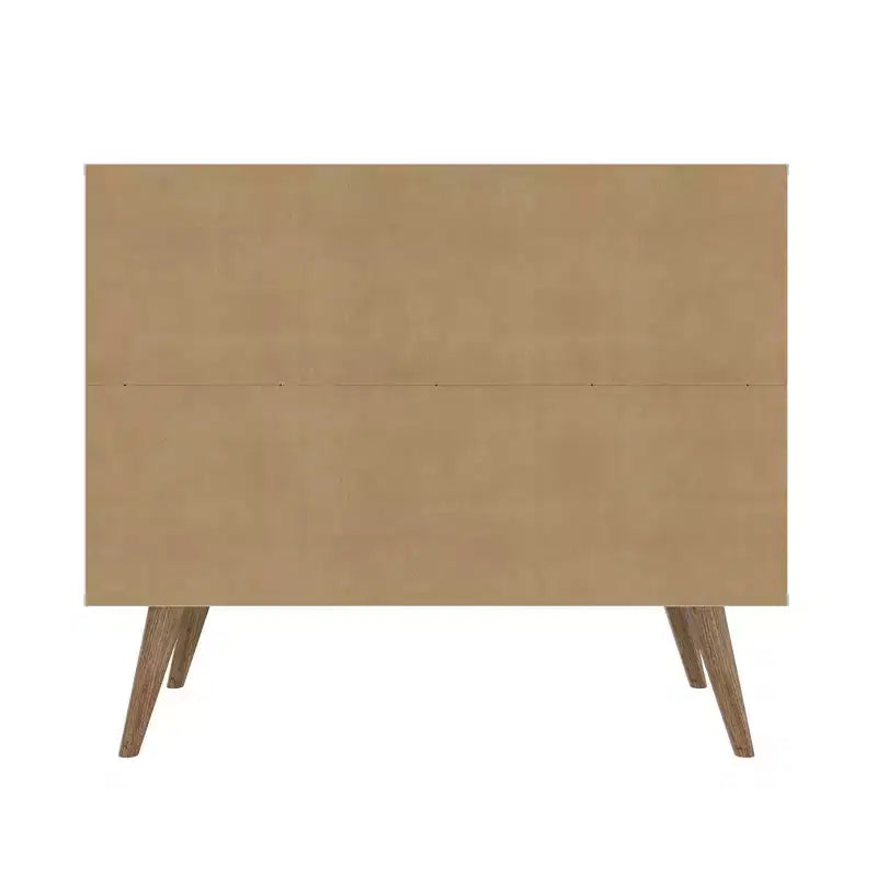 Meuble avec poignées en faux cuir accent ambre - Manhattan Comfort