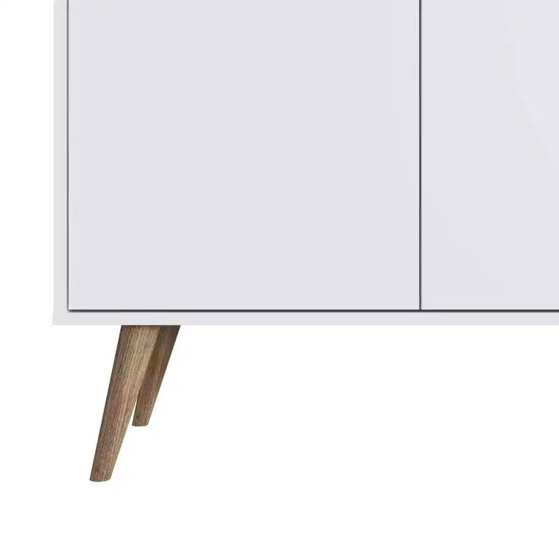 Meuble avec poignées en faux cuir accent ambre - Manhattan Comfort