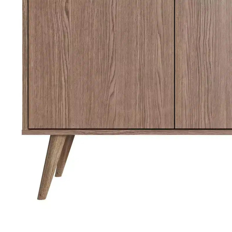 Meuble avec poignées en faux cuir accent ambre - Manhattan Comfort