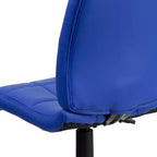 Chaise de bureau pivotante Emma et Oliver en vinyle matelassé à dossier mi-hauteur