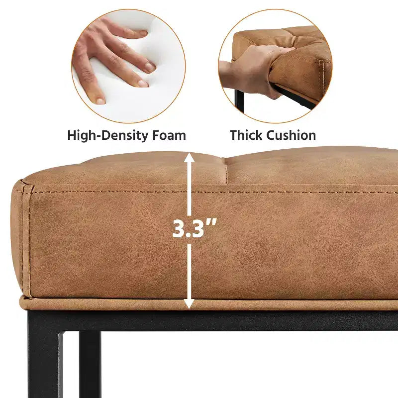 Yaheetech Lot de 2 tabourets de bar sans dossier rembourrés de 61 cm pour comptoir de cuisine