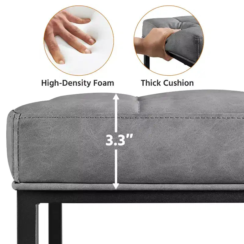 Yaheetech Lot de 2 tabourets de bar sans dossier rembourrés de 61 cm pour comptoir de cuisine