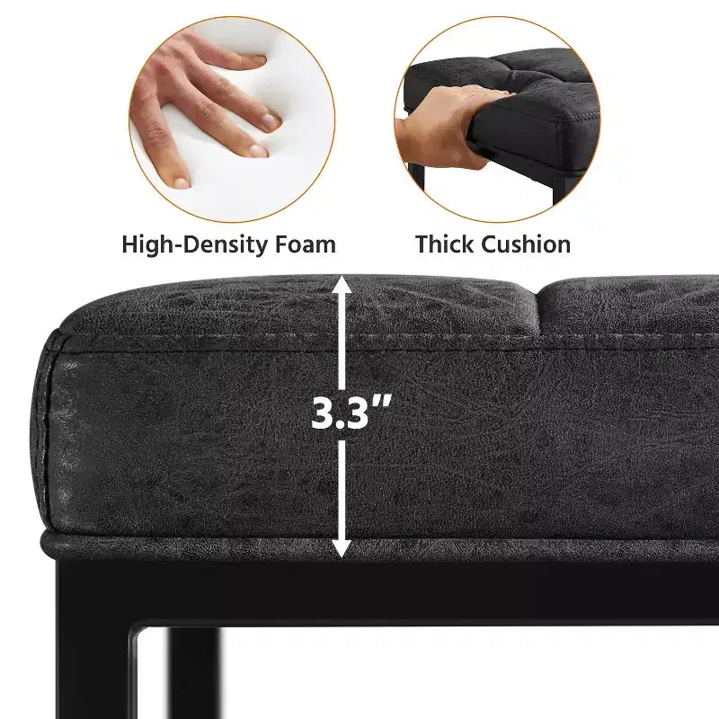 Yaheetech Lot de 2 tabourets de bar sans dossier rembourrés de 61 cm pour comptoir de cuisine