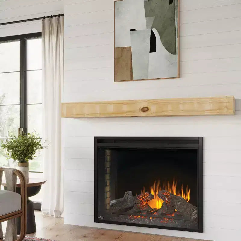 Étagère de cheminée flottante Bodie Country Living avec accents rustiques en bois de récupération