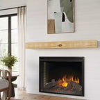 Étagère de cheminée flottante Bodie Country Living avec accents rustiques en bois de récupération
