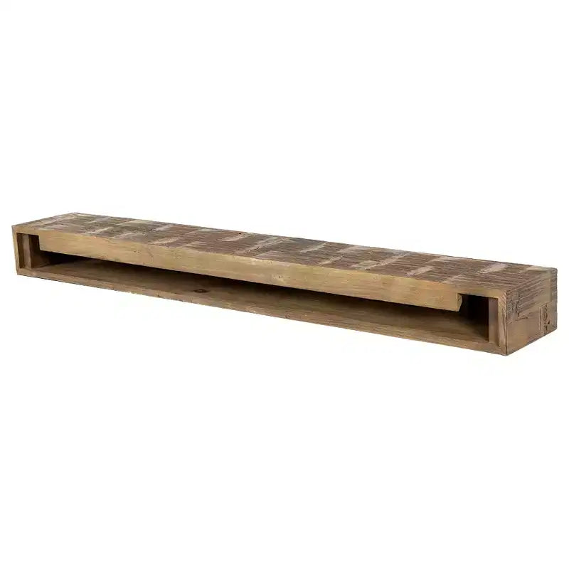 Étagère de cheminée flottante Bodie Country Living avec accents rustiques en bois de récupération