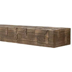 Étagère de cheminée flottante Bodie Country Living avec accents rustiques en bois de récupération