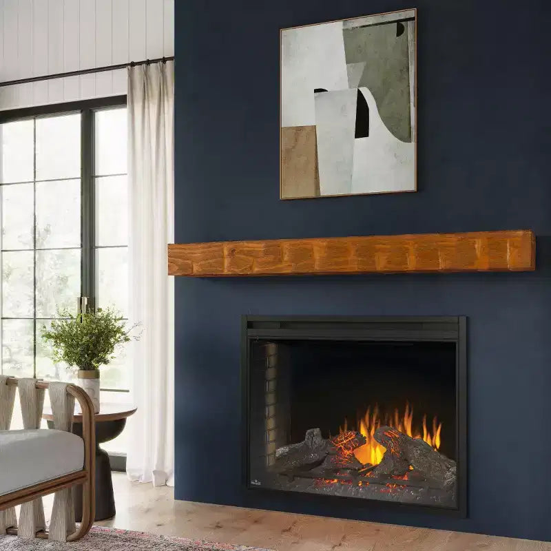 Étagère de cheminée flottante Bodie Country Living avec accents rustiques en bois de récupération