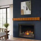 Étagère de cheminée flottante Bodie Country Living avec accents rustiques en bois de récupération