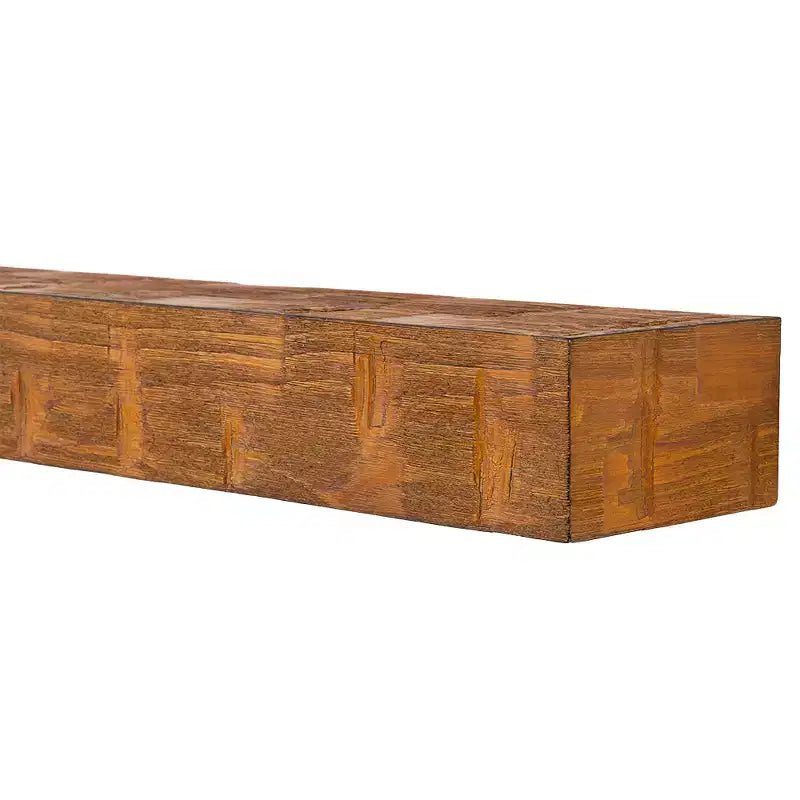 Étagère de cheminée flottante Bodie Country Living avec accents rustiques en bois de récupération