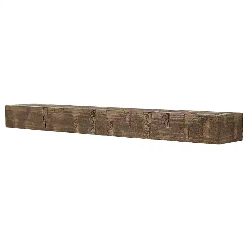 Étagère de cheminée flottante Bodie Country Living avec accents rustiques en bois de récupération