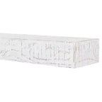 Étagère de cheminée flottante Country Living Hatteras en finition blanchie