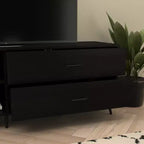 Meuble TV moderne mi-siècle Flash Furniture Nelson 65 pour téléviseurs jusqu'à 60 pouces avec étagère réglable et tiroirs de rangement