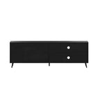 Meuble TV moderne mi-siècle Flash Furniture Nelson 65 pour téléviseurs jusqu'à 60 pouces avec étagère réglable et tiroirs de rangement