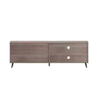 Meuble TV moderne mi-siècle Flash Furniture Nelson 65 pour téléviseurs jusqu'à 60 pouces avec étagère réglable et tiroirs de rangement