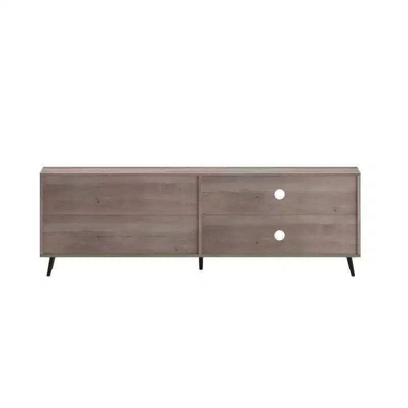 Meuble TV moderne mi-siècle Flash Furniture Nelson 65 pour téléviseurs jusqu'à 60 pouces avec étagère réglable et tiroirs de rangement