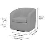 Fauteuil pivotant Monroe en fausse fourrure 28,75 po - Teamson Home