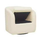 Fauteuil pivotant Monroe en fausse fourrure 28,75 po - Teamson Home