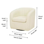 Fauteuil pivotant Monroe en fausse fourrure 28,75 po - Teamson Home