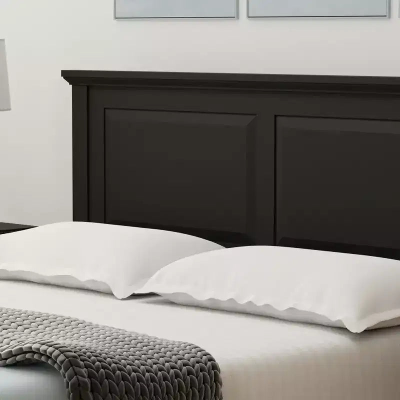 Lit plateforme en bois massif de style cottage Glenwillow Home